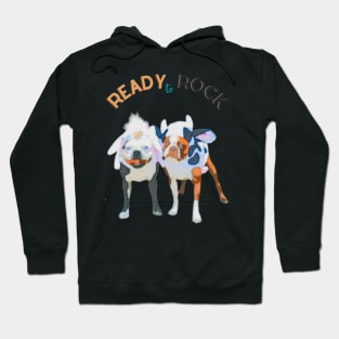 ready to rock two dogs ready for Halloween halloween costume Hoodie